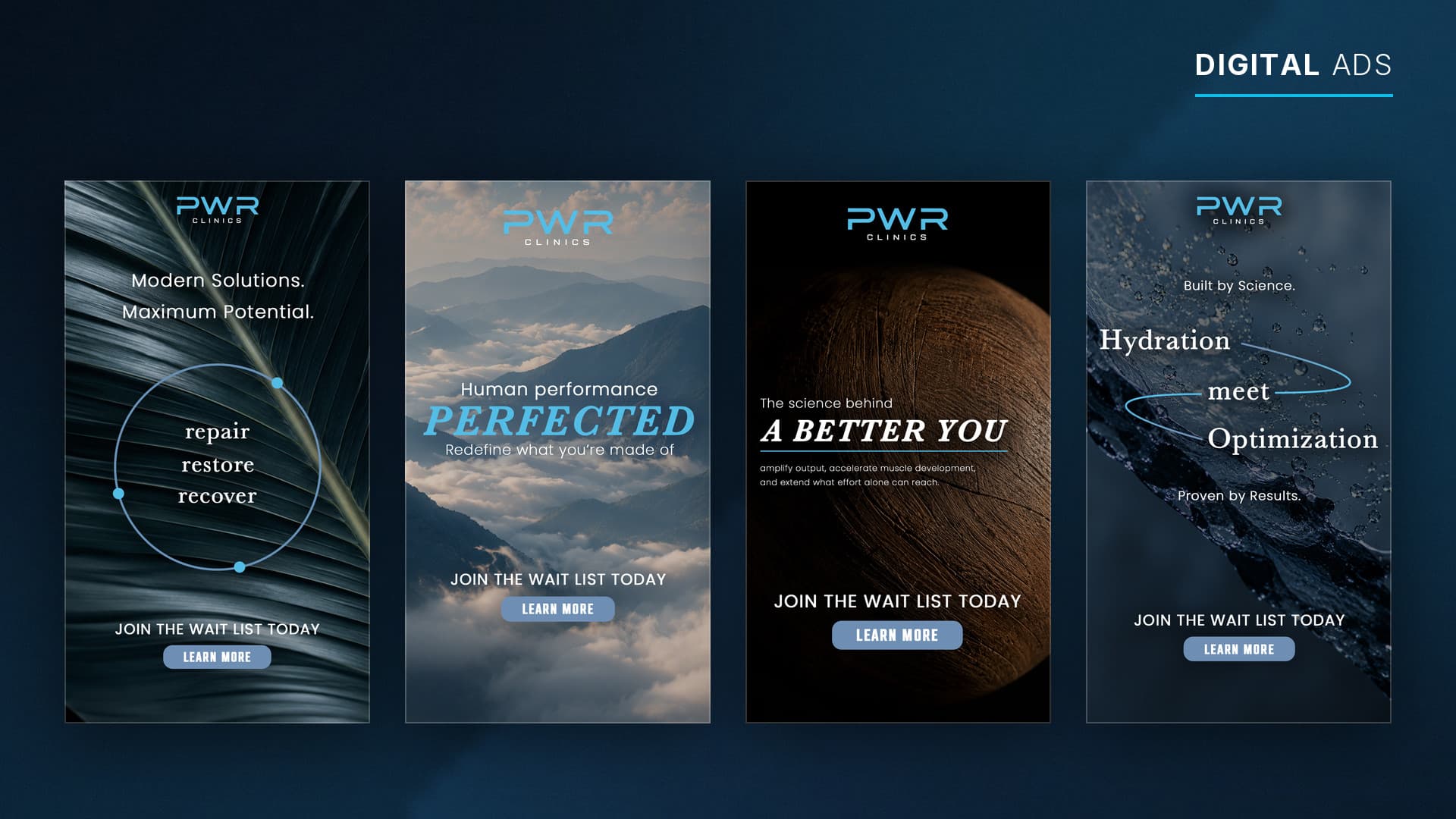 PWR Clinics digital ad system
