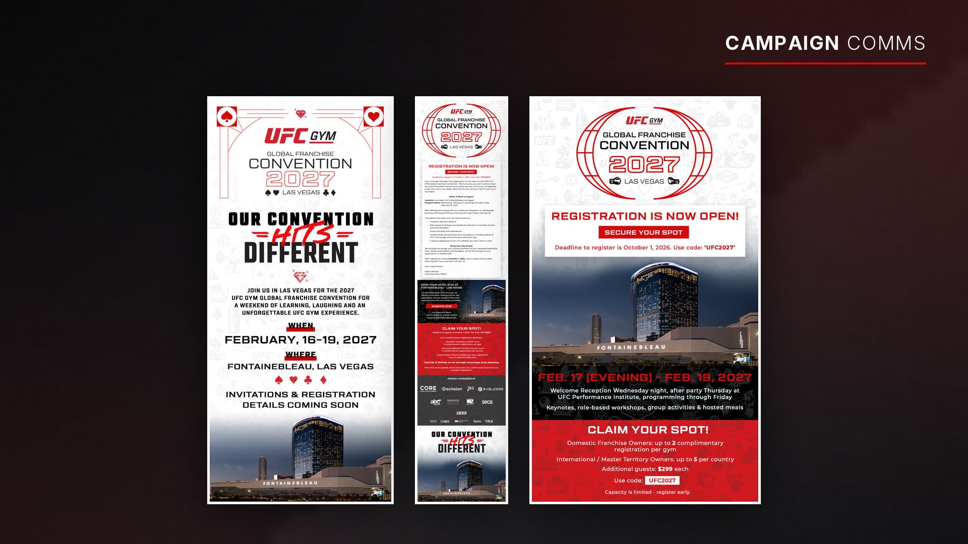 UFC GYM Convention 2027 campaign communications