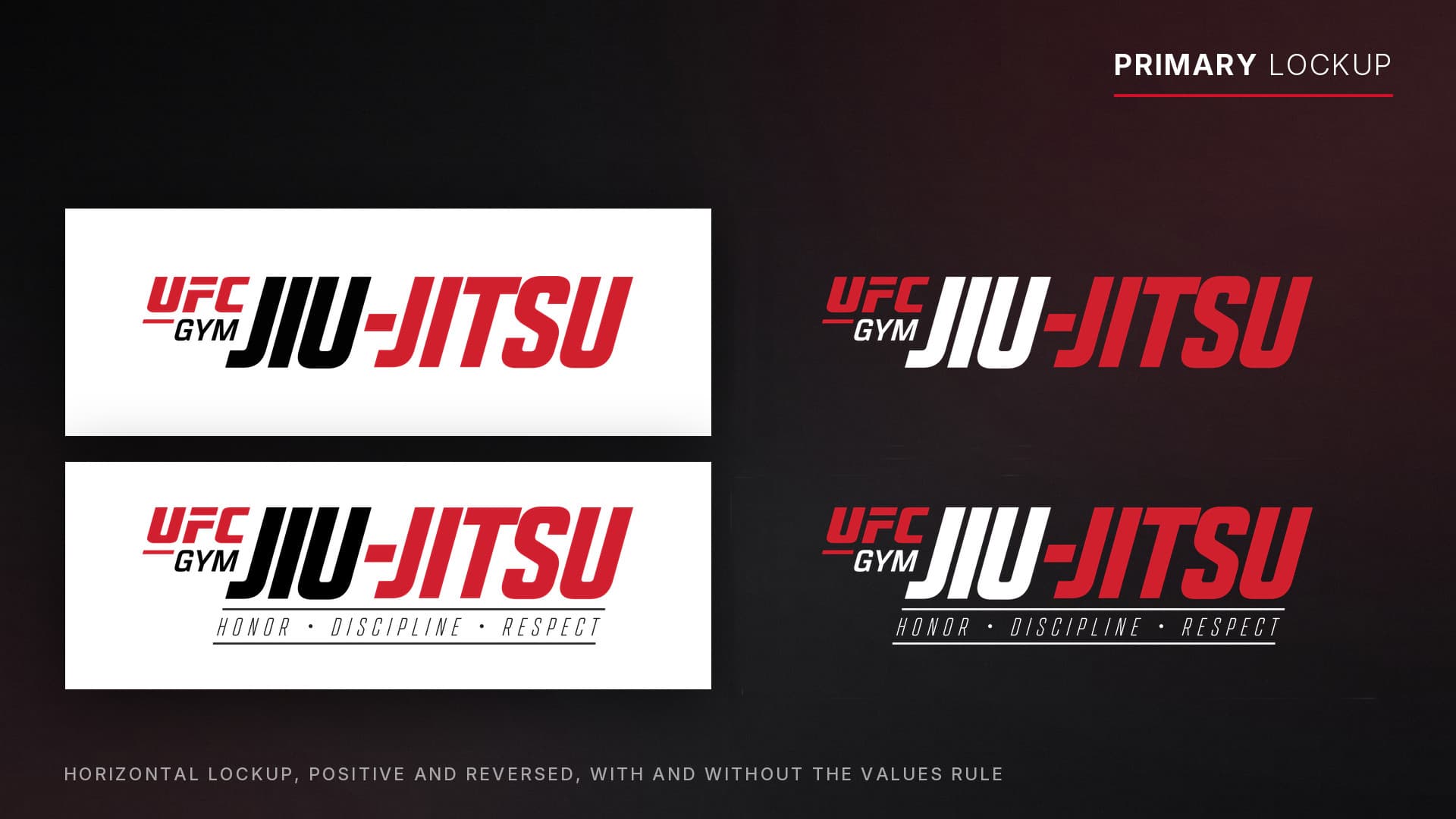 UFC GYM Jiu-Jitsu horizontal lockup variants